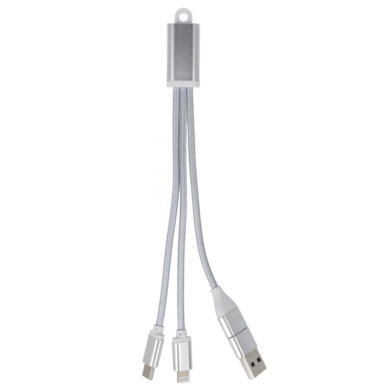 2-in-1 latauskaapeli USB-A/C – USB-C ja Lightning
